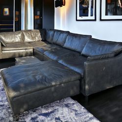 Free Delivery Leather Modular Sectional Couch 