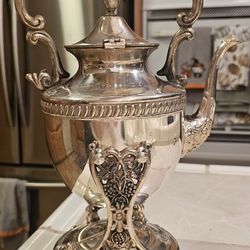 Silver Plated Antique Tea Kettle
