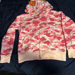 Real Pink Bape Hoodie