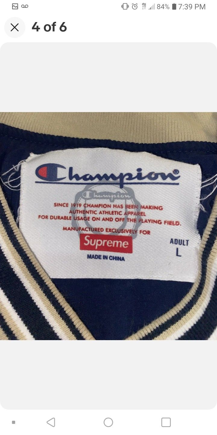 Supreme®/Champion® Half Zip Windbreaker - Supreme Supreme champion V Neck Pull.over Sweater Wind Breaker