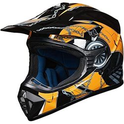New Orange Dot Off Road Dirt Bien Moto Helmet $90