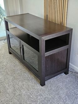 Black modern TV console/entertainment center