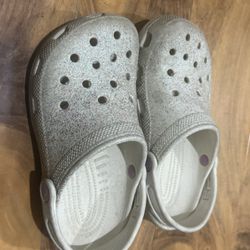Girls Sparkly Crocs Sz 2