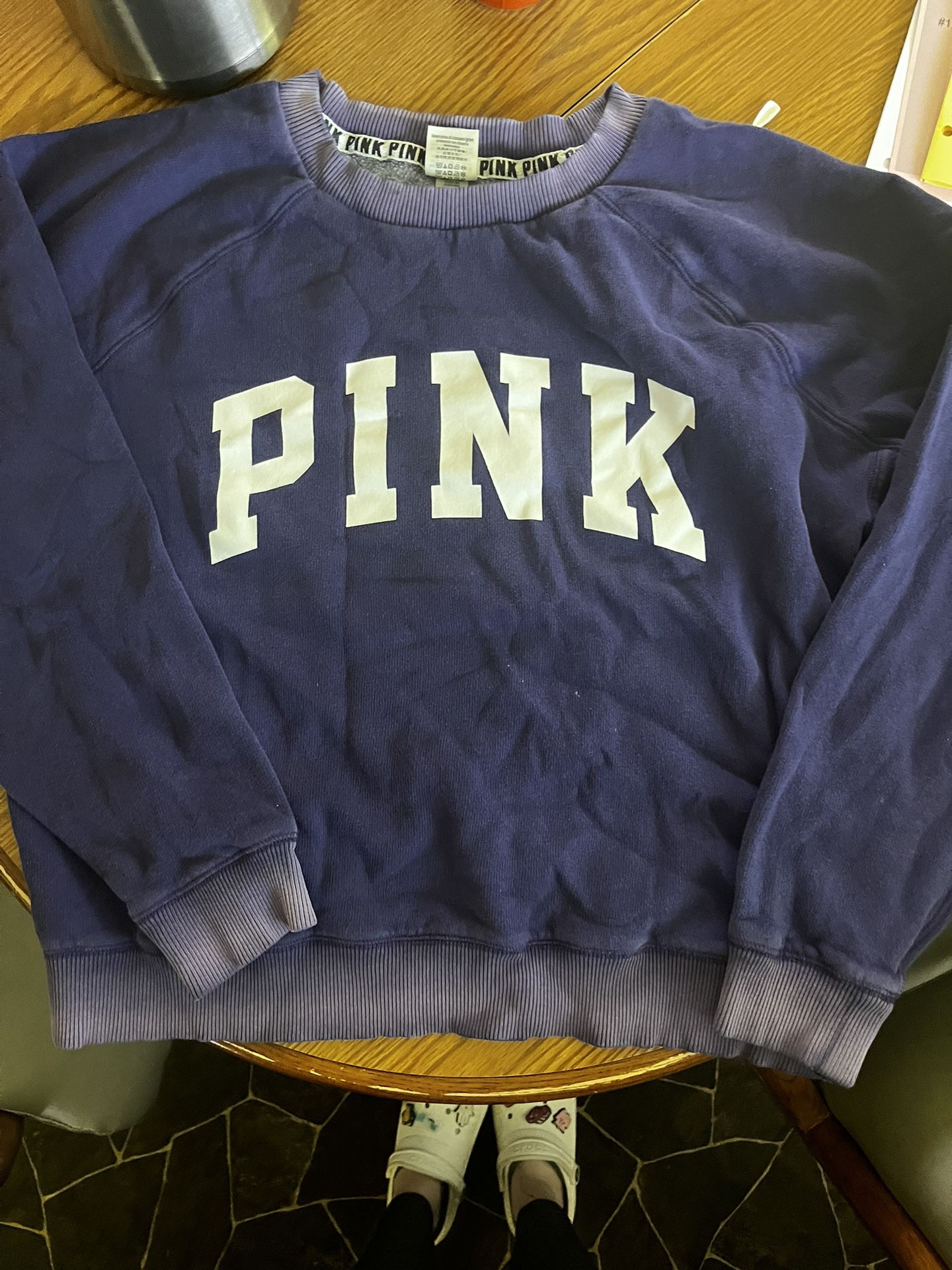 purple victoria’s secret pink sweatshirt 