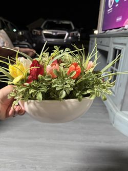 Flower Decor In Ceramic Pot