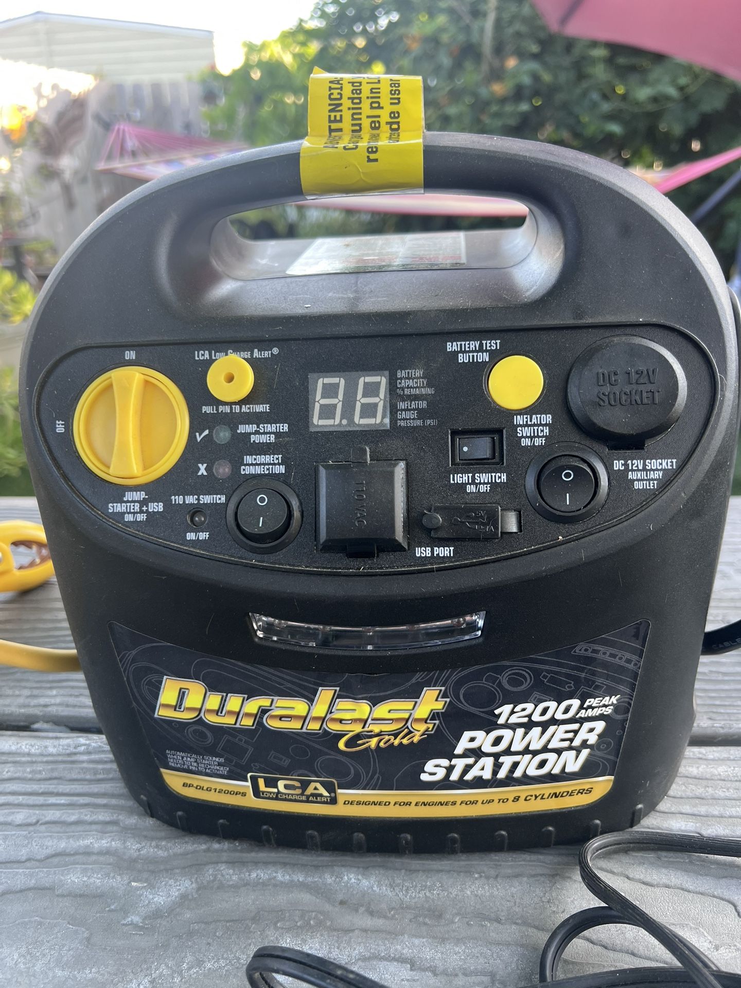 Duralast gold 1200 peak amps power station