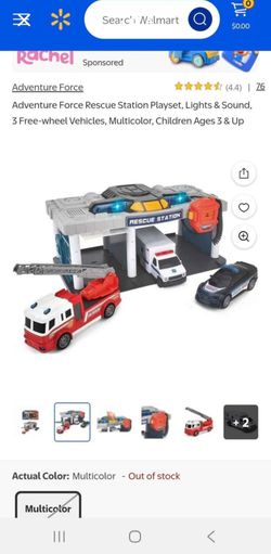 Emergency vehicles playset