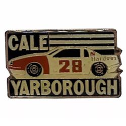 Cale Yarborough #28 Hardee’s Racing Team Winston Cup NASCAR Race Car Driver Enamel Lapel Hat Pin