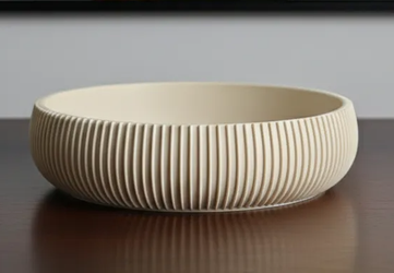 Ribbed Decorative Bowl