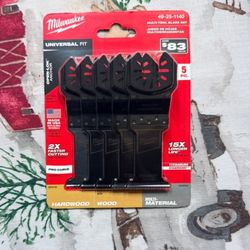 Milwakee multitool 5 pk blades 24.00