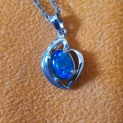 Opal Pendant And Necklace 