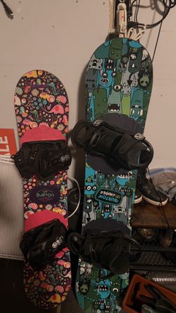 Burton Snow Boards with bindings