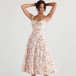 Floral Corset Dress XXL