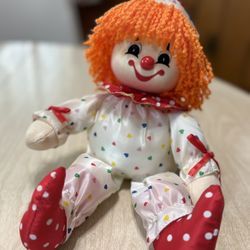Vintage Wind-Up Musical Clown Doll (1980s–1990s)