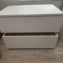 White Two-Drawer Night Stands (2)