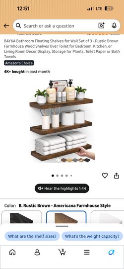 Wall mount floating shelves