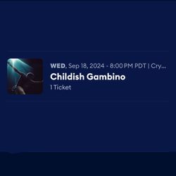 1 GA Childish Gambino: The New World Tour Ticket
