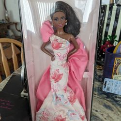 Rose Splendor Barbie Pink Label Black And White Barbie. 