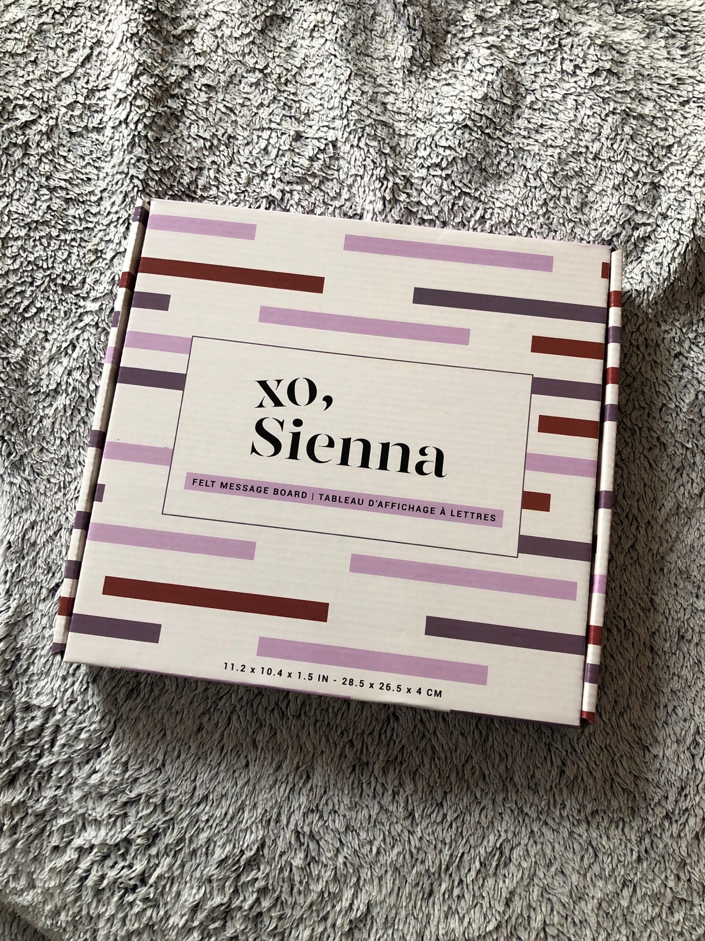 XO, Sienna Felt Message Board