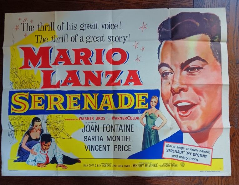 Mario Lanza Vintage Movie Poster