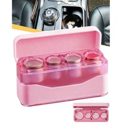 Larger Capacity Coin Holder for Car, Compact Portable Change Coin Organizer
