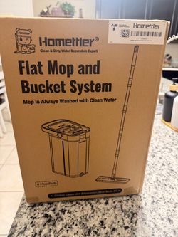 Flat mop and bucket