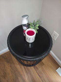 Tempered glass side table