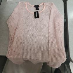 Hottopic Pink Fishnet Shirt
