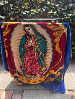 Virgin Guadalupe queen size blanket