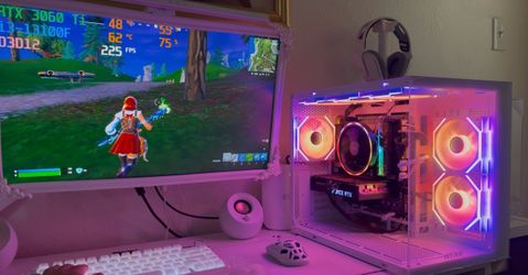 White Gaming Pc Computer Desktop RTX 3060 Ti / i3-13100F