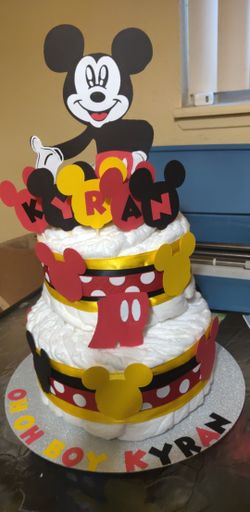 Custom baby shower diaper cake