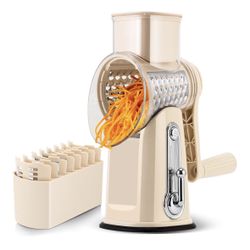 Vegetable Shredder/Rotary Cheese Grater! Beige Color! Brand New!