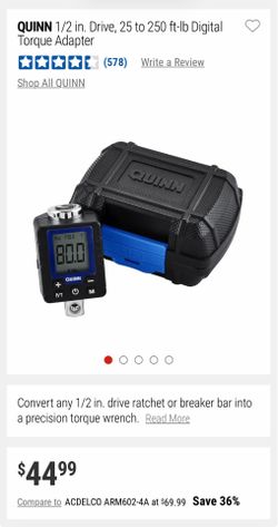 QUINN 1/2 in. Drive, 25 to 250 ft-lb Digital Torque Adapter
