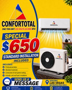 12,000 BTU mini split 115v cooling/heating