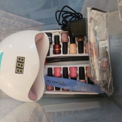 Gel Nail Nail Kit. Gems, Glitter And French Manicure FREE