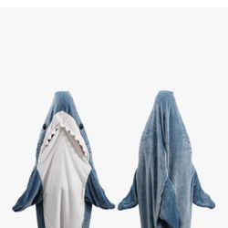Shark Blanket Hoodie Onesie for Adult &
Kid, Wearable Shark Sleeping Bag, Soft
Cozy Onesie Costume
