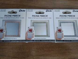 Phone Mirrors Silver, Gold and Rose Gold