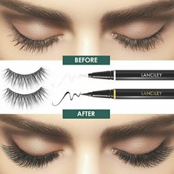 Magic eyelashes and eyeliner kit no glue ,non magnetic eyelashes set with reusable lashes 10 pairs 10 styles 2 liquid eyelines and tweezer