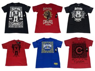 Death Row Crooks & Castles T Shirts Mens Medium New Lot Of 6