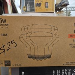 BR40 LED LIGHT BULBS 12 PACK 