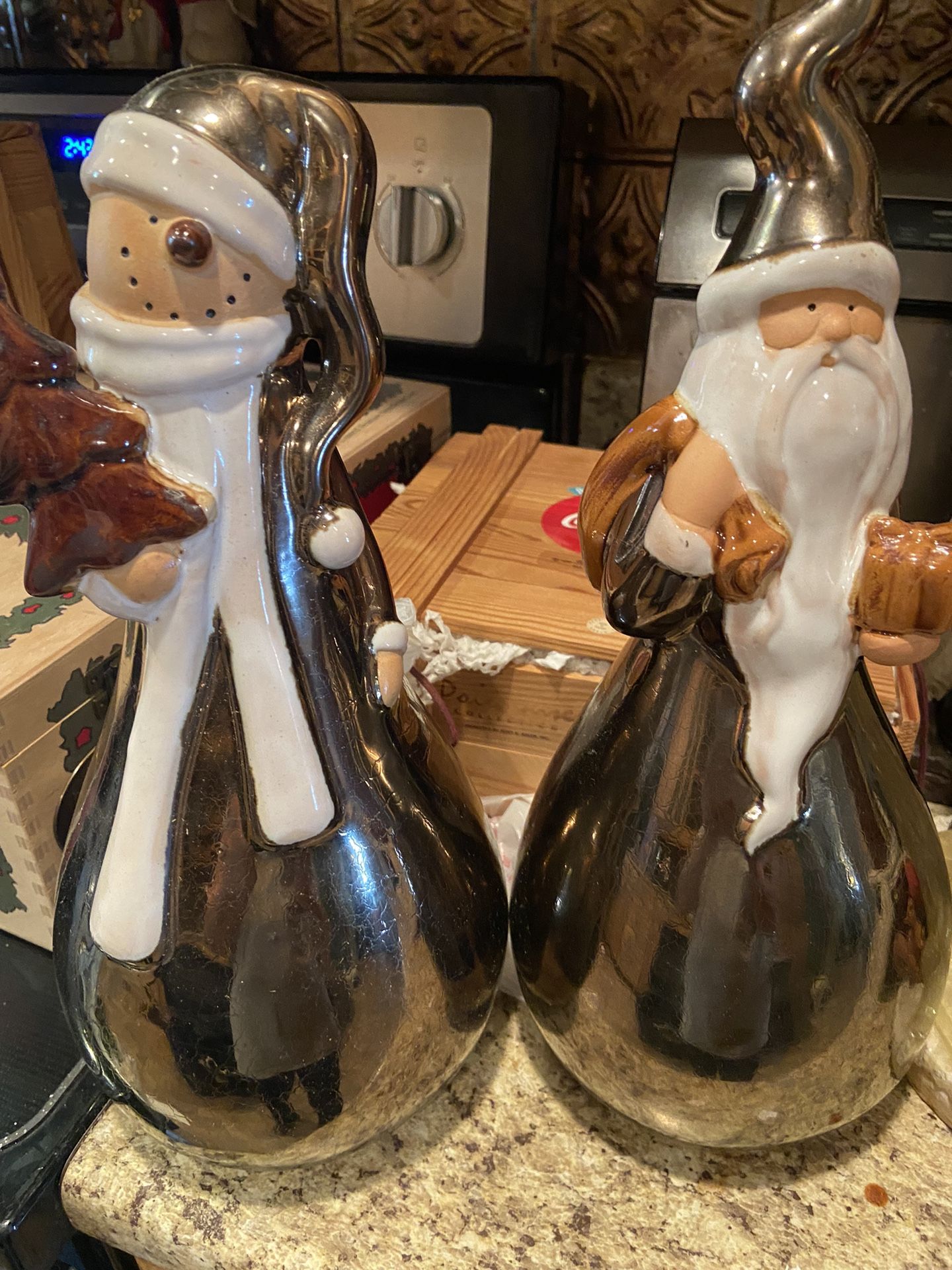 Two Metal Standing Xmas Decor Pieces Lebanon Pickup