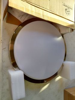 Energetic 14" Flush Mount color selectable led ceiling light fixture in brushed nickel