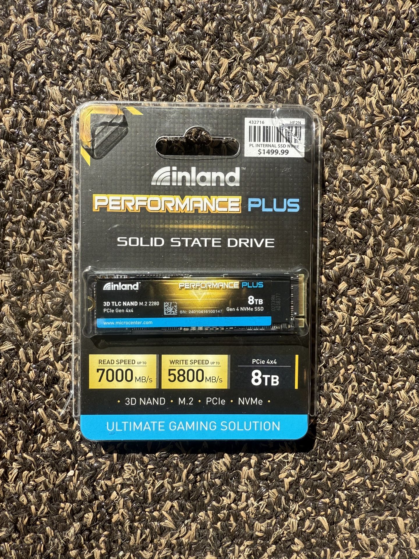 INLAND 8TB Performance Plus NVMe Internal Gaming SSD Solid State Drive