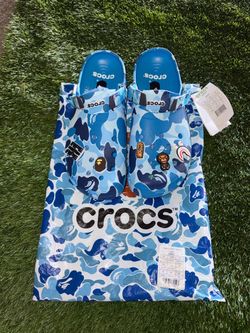 BAPE x Crocs Classic Clog Blue Camo