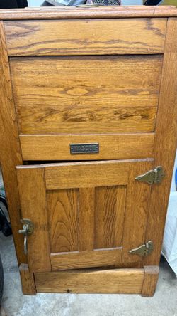 Antique Mascot Oak Ice Box
