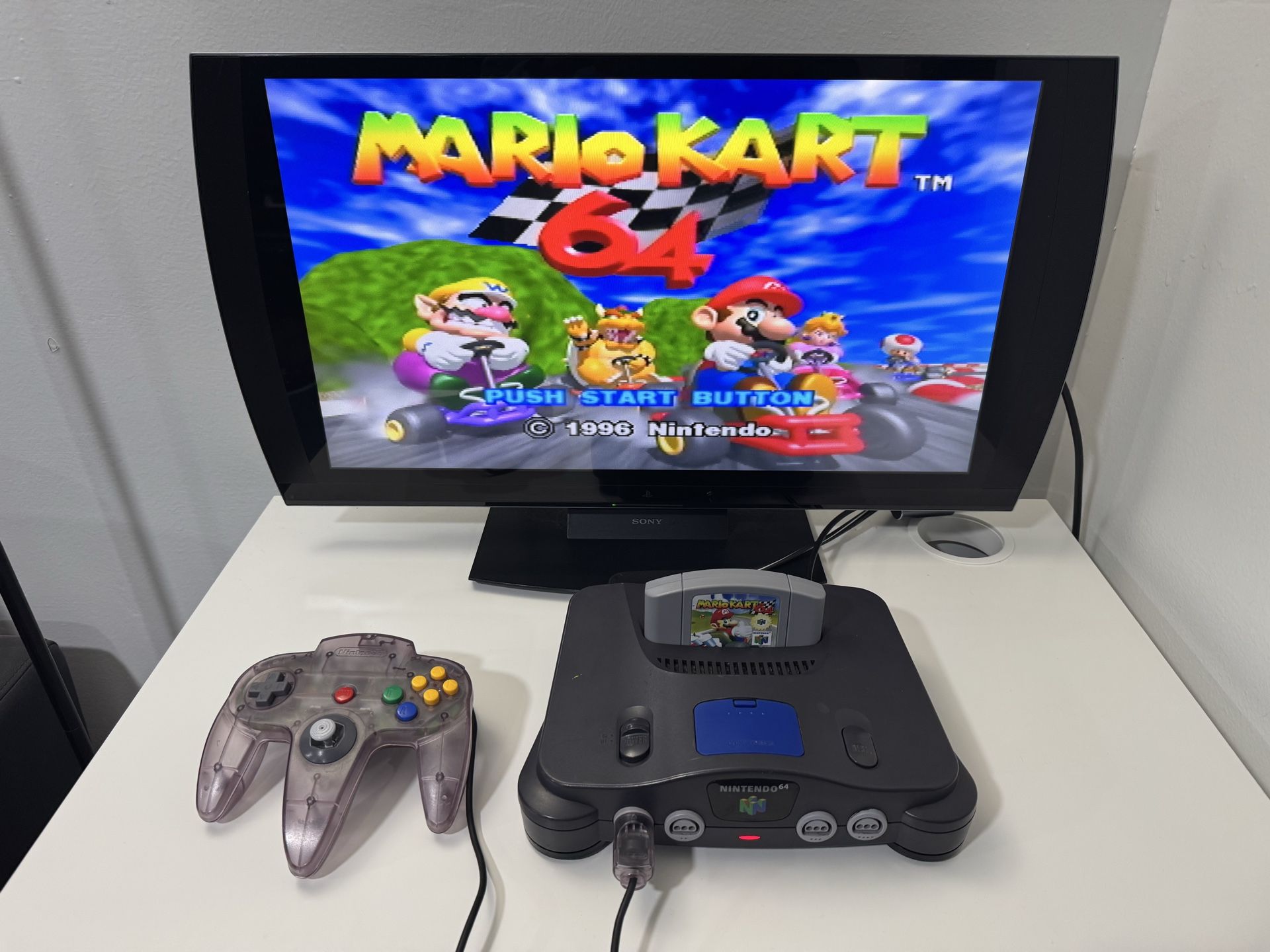 Nintendo 64 / N64 / Controller / Repro Game (Mario Kart 64) / Hdmi Converter / Cords / Tested