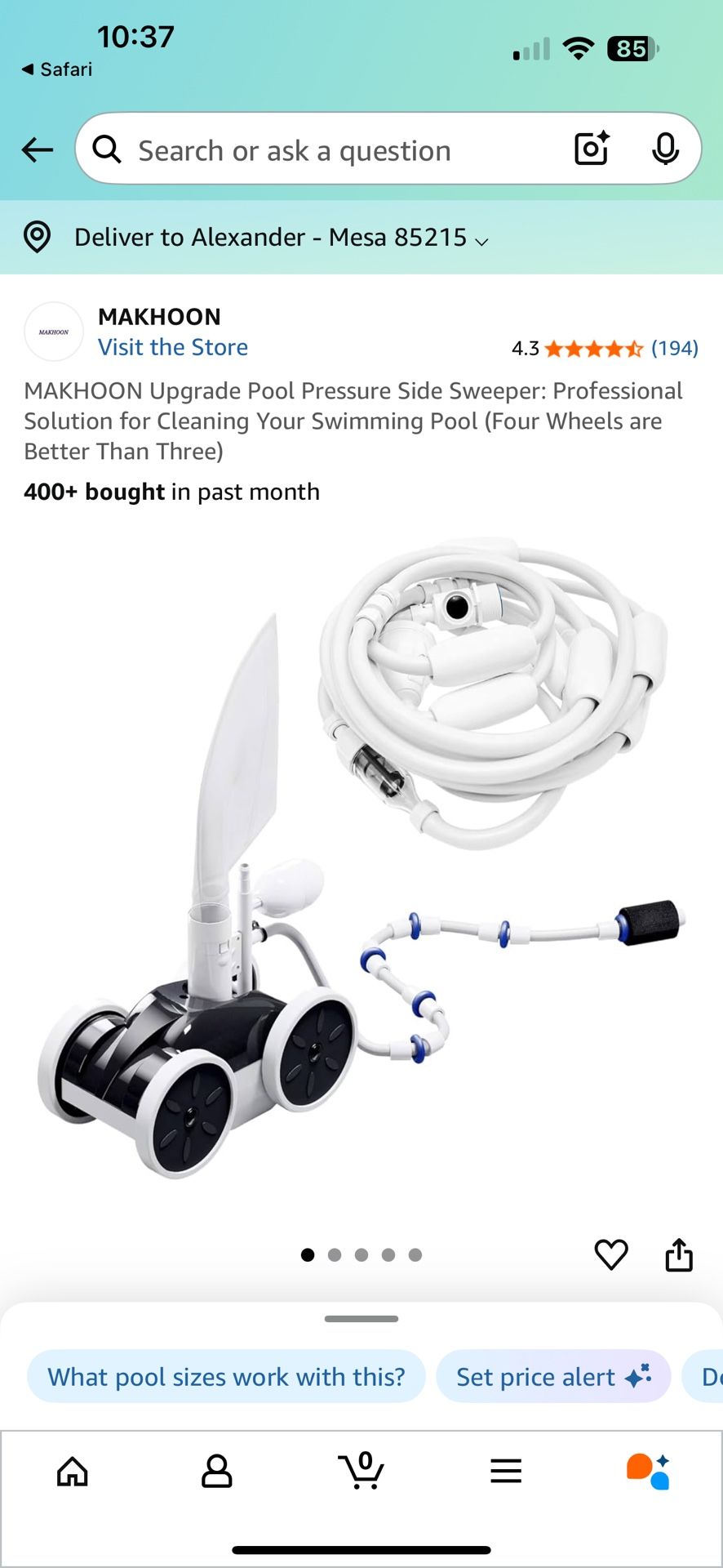 Makhoon Pressure Side Pool Vacuum