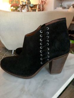 Lucky Brand Black Suede Booties