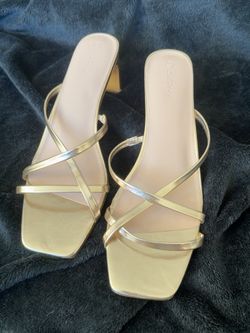 The Drop Gold Strappy Heels – Women’s Size 13 – Never Worn
