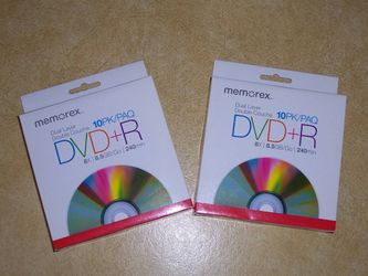 qty 2 boxes Memorex DVD Double Layer 8.5GB factory sealed